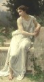 YOUNG WOMAN OF POMPEII ON A TERRACE Academic Guillaume Seignac